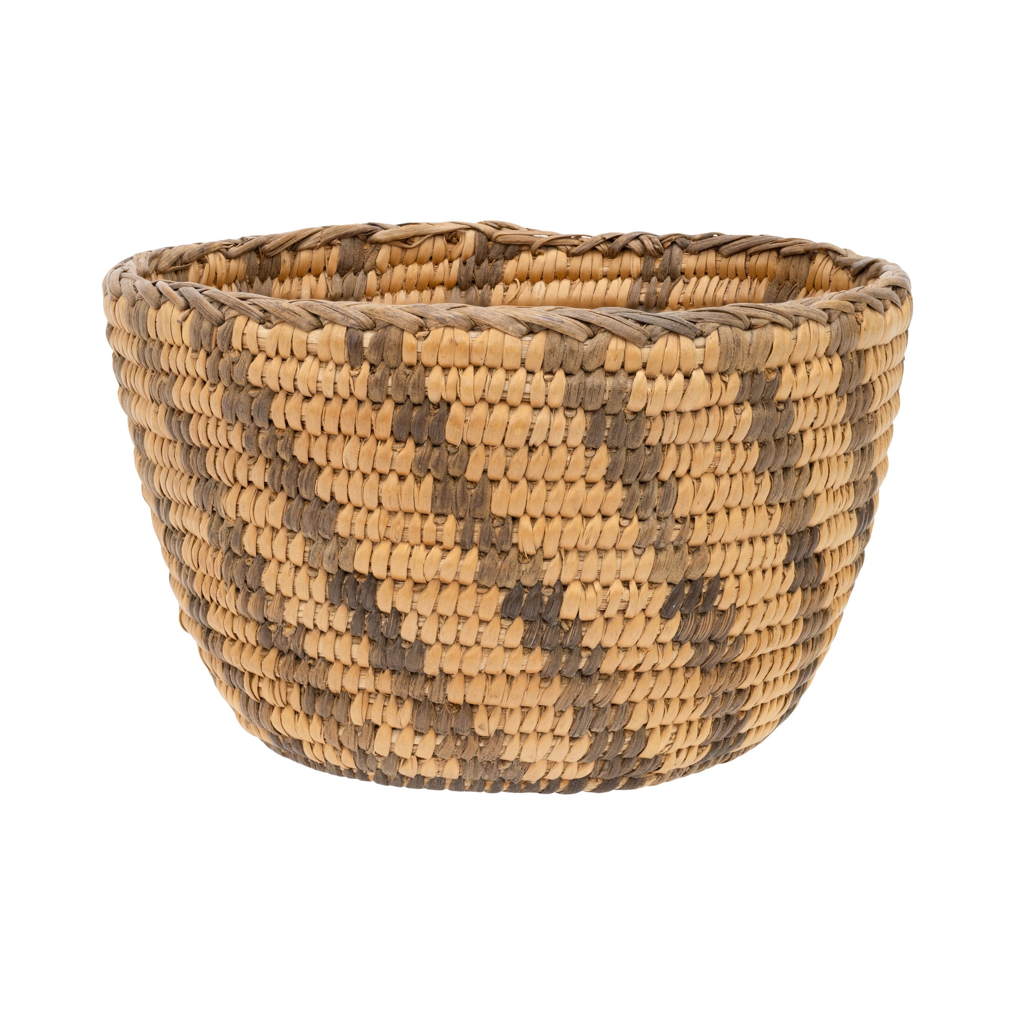 Pima Basketry Bowl, Native, Basketry, Vertical