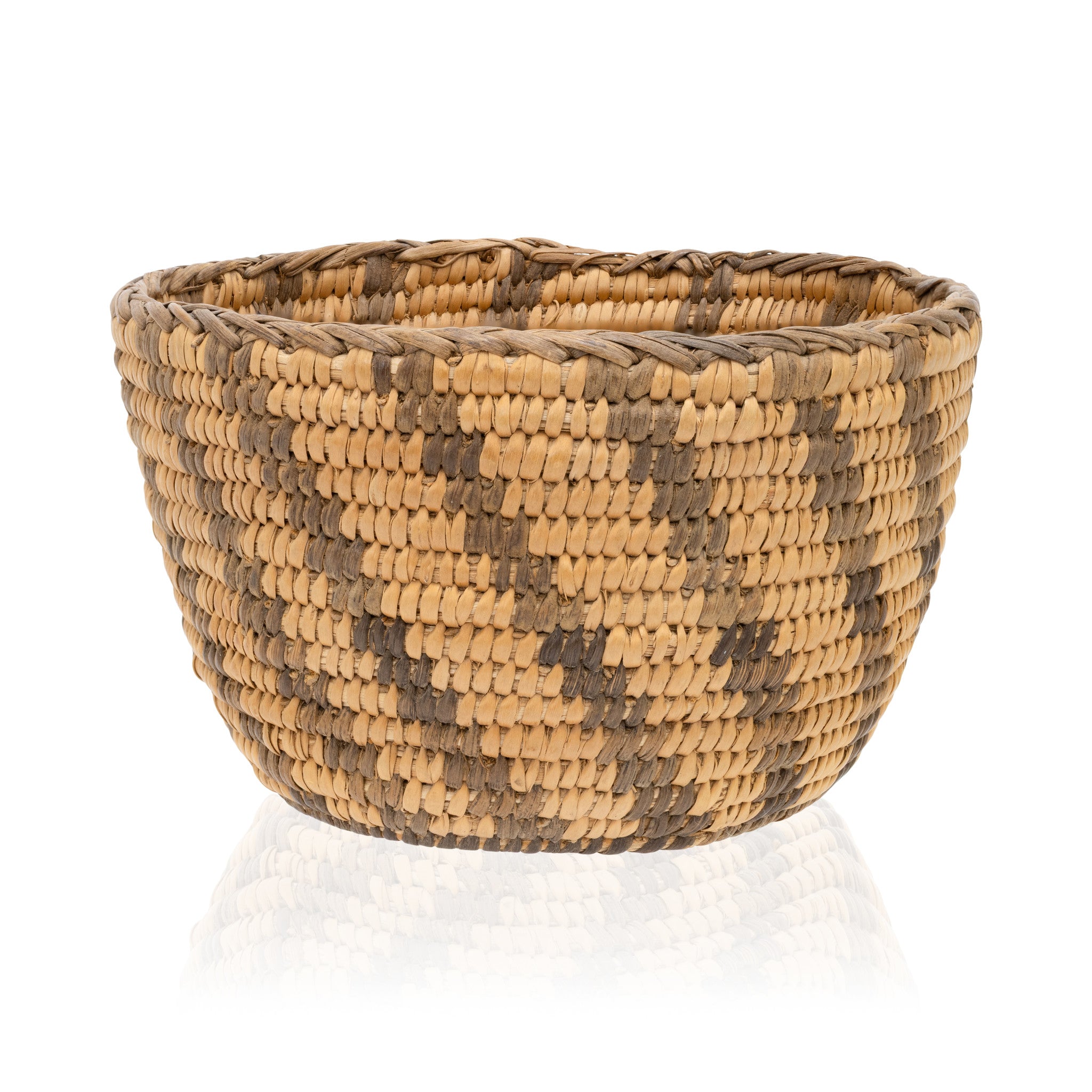 Pima Basketry Bowl, Native, Basketry, Vertical