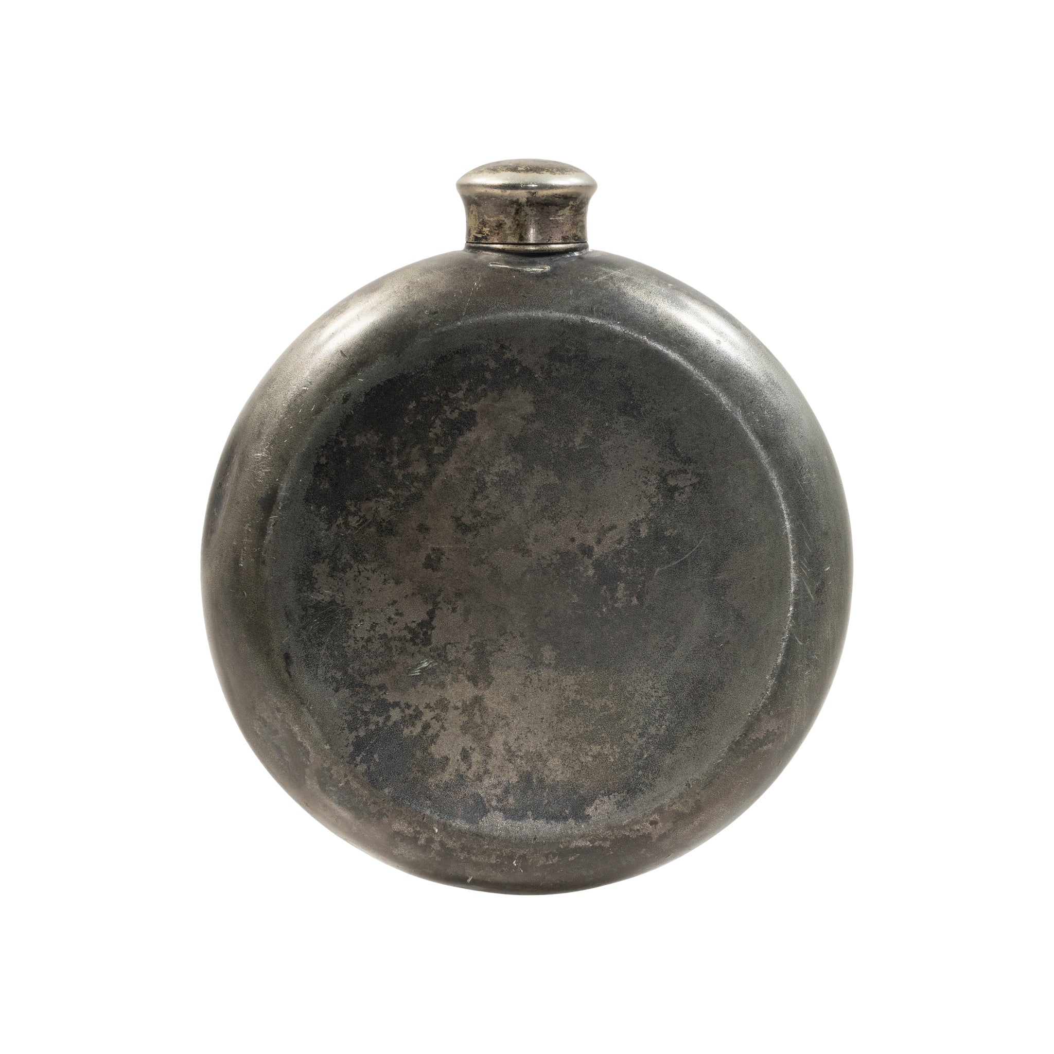 Engraved Pewter Flask