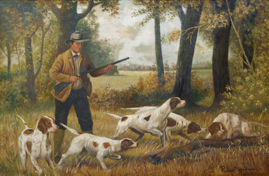 Five on Point by Robert Newman, Fine Art, Painting, Sporting