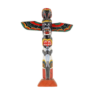 Ojibwe Three Figure Totem, Native, Carving, Totem Pole