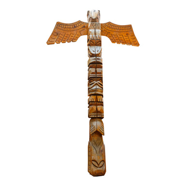 Monumental Folk Art Totem by Don Colp, Native, Carving, Totem Pole
