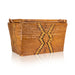 Salish Lidded Basketry Storage Trunk, Native, Basketry, Vertical