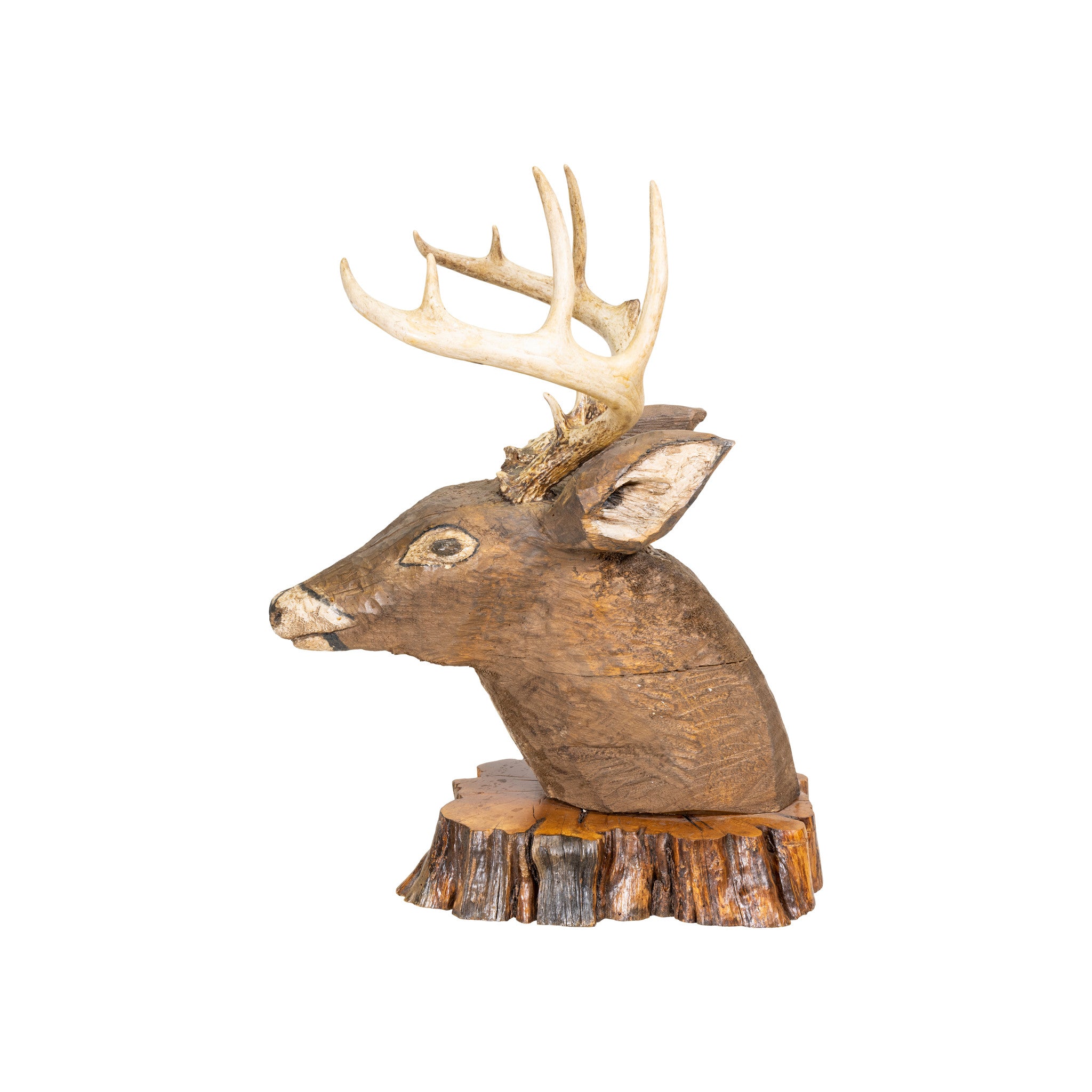 Folky Carved Whitetail