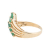 14k Gold Diamond and Emerald Ring