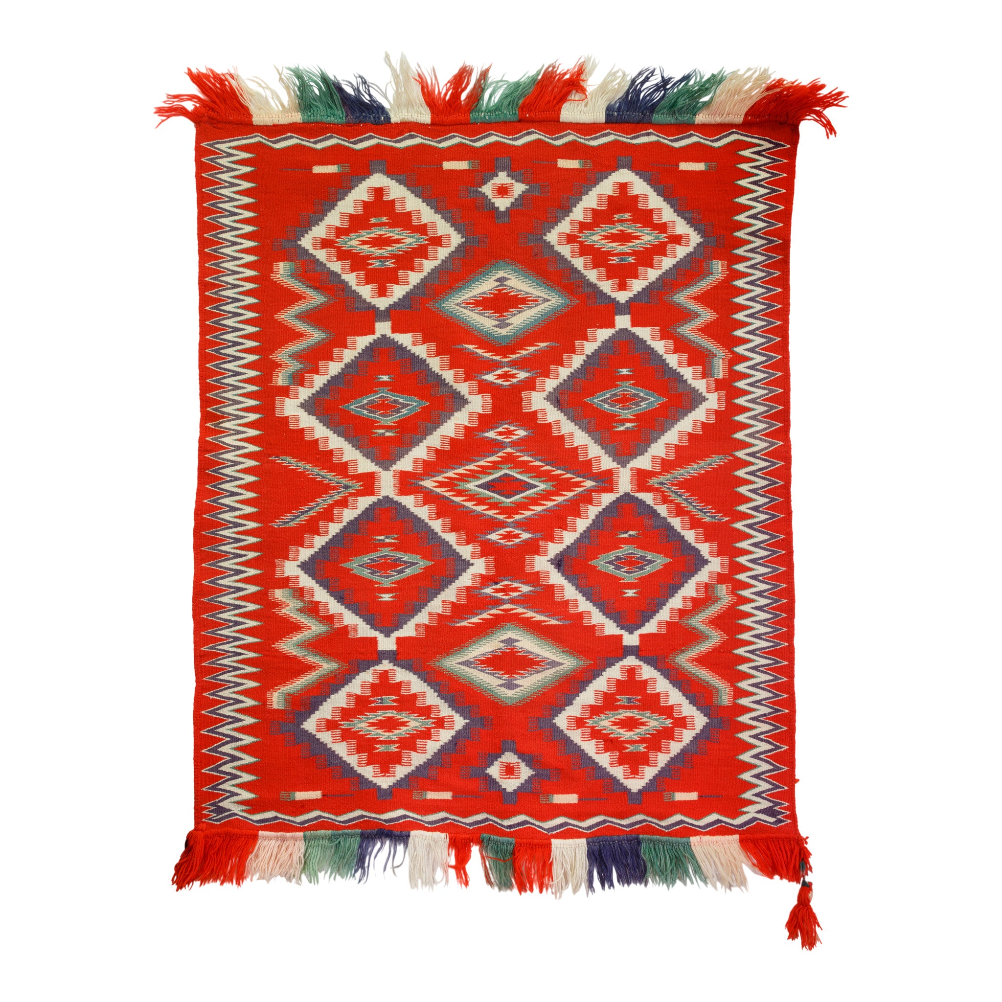 Germantown with Weaving Combs, Native, Weaving, Blanket