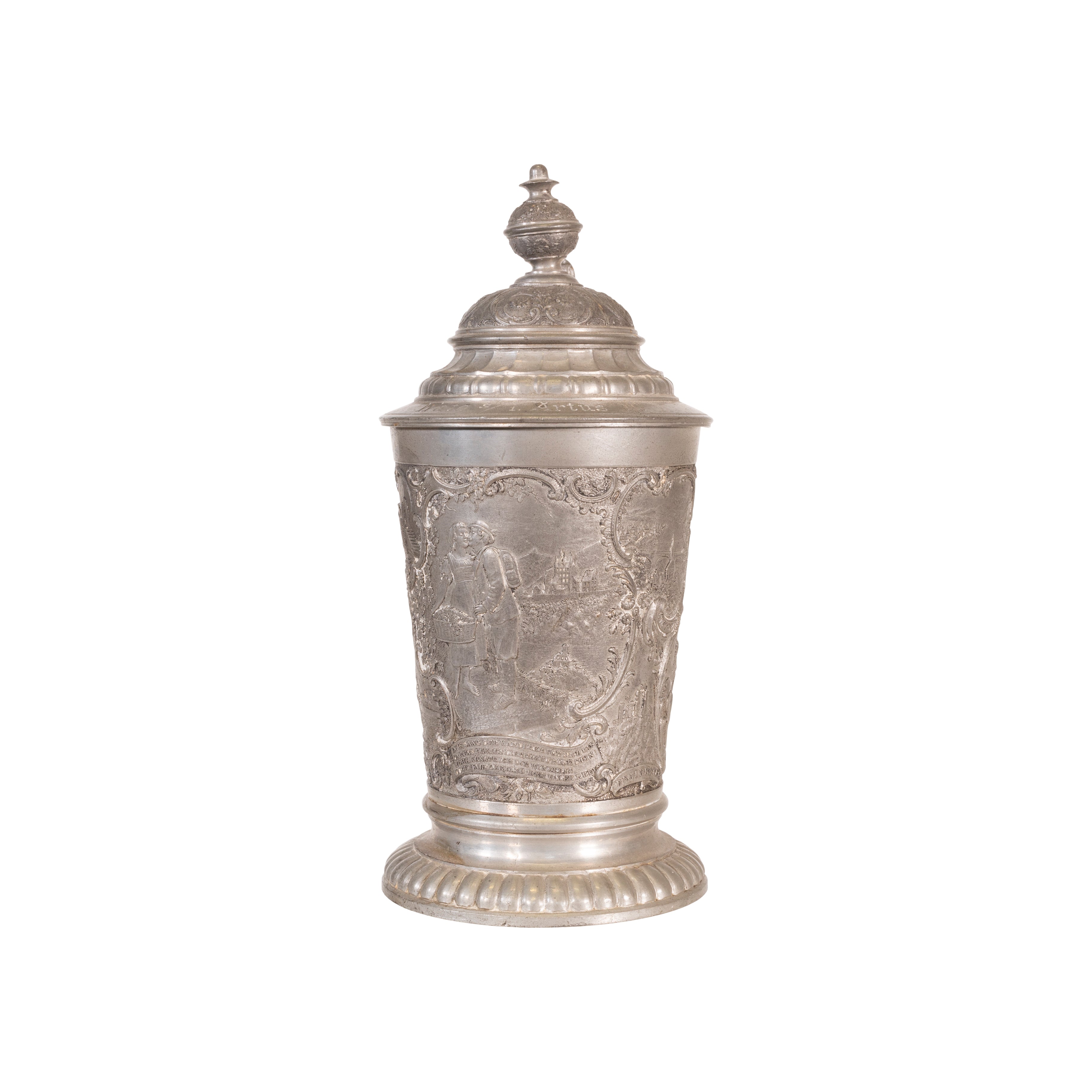 Pewter Lidded Stein