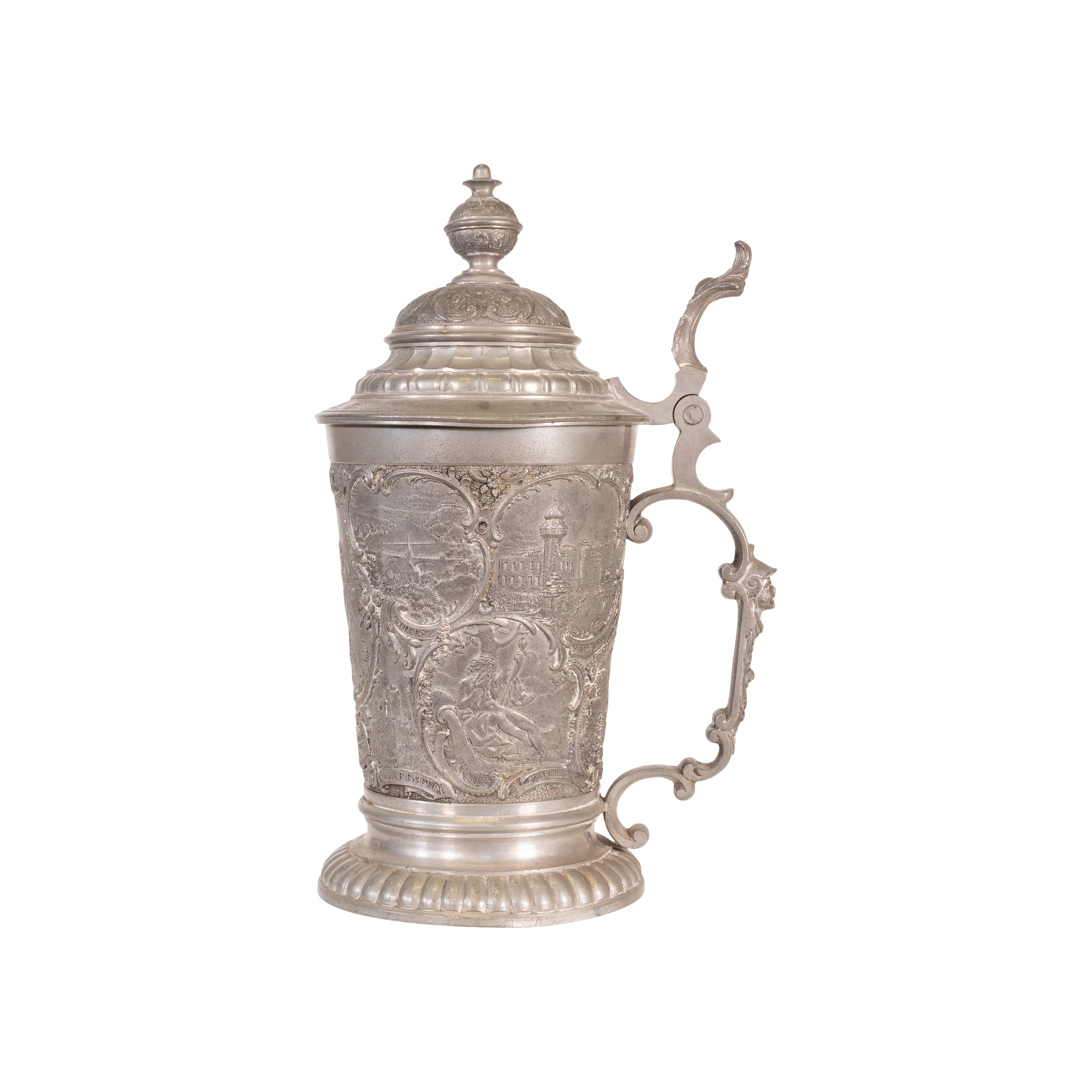Pewter Lidded Stein