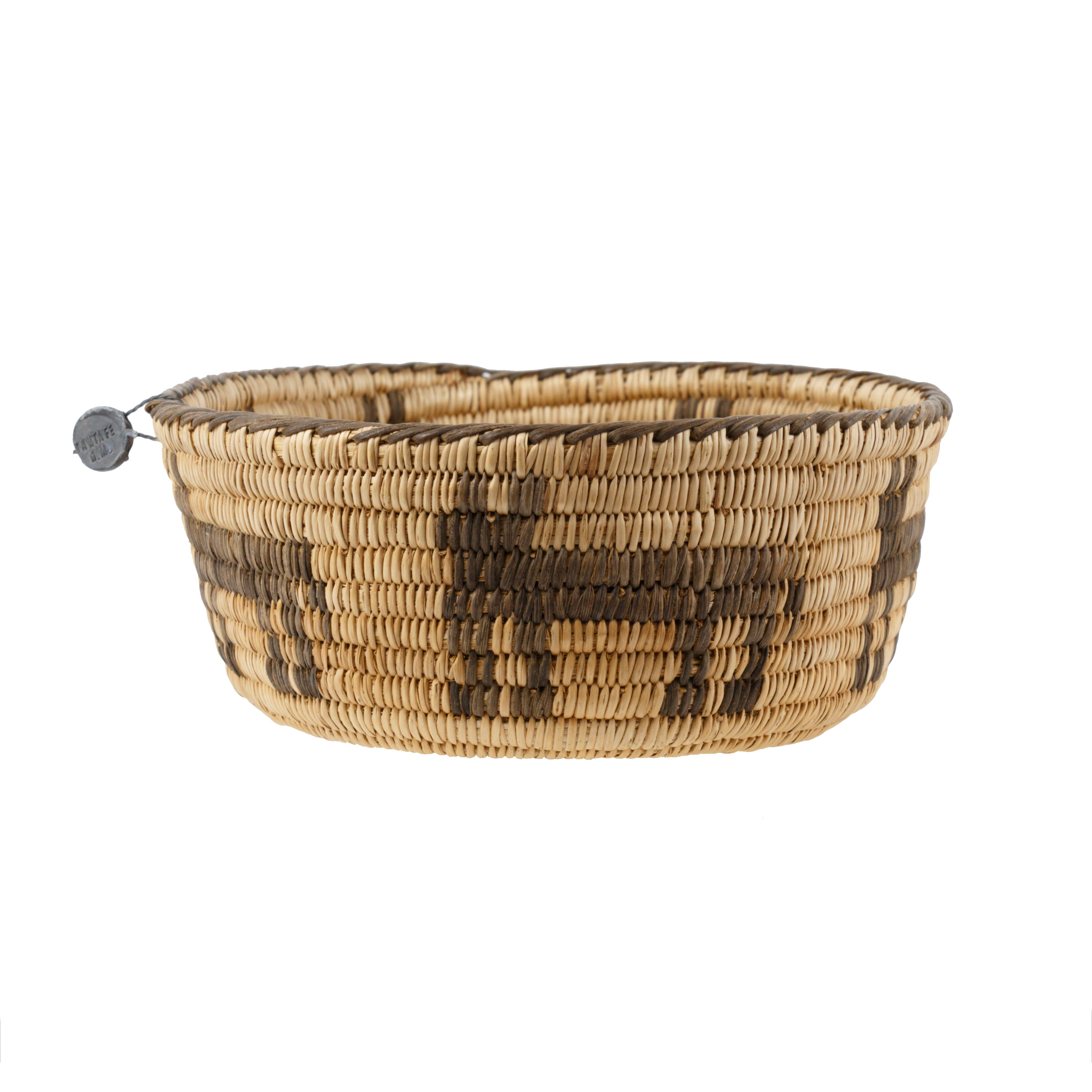 Pima Boat Basket with Horses
