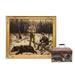 Bear Hunting Scene and Tin Ammo Box, Fine Art, Painting, Sporting