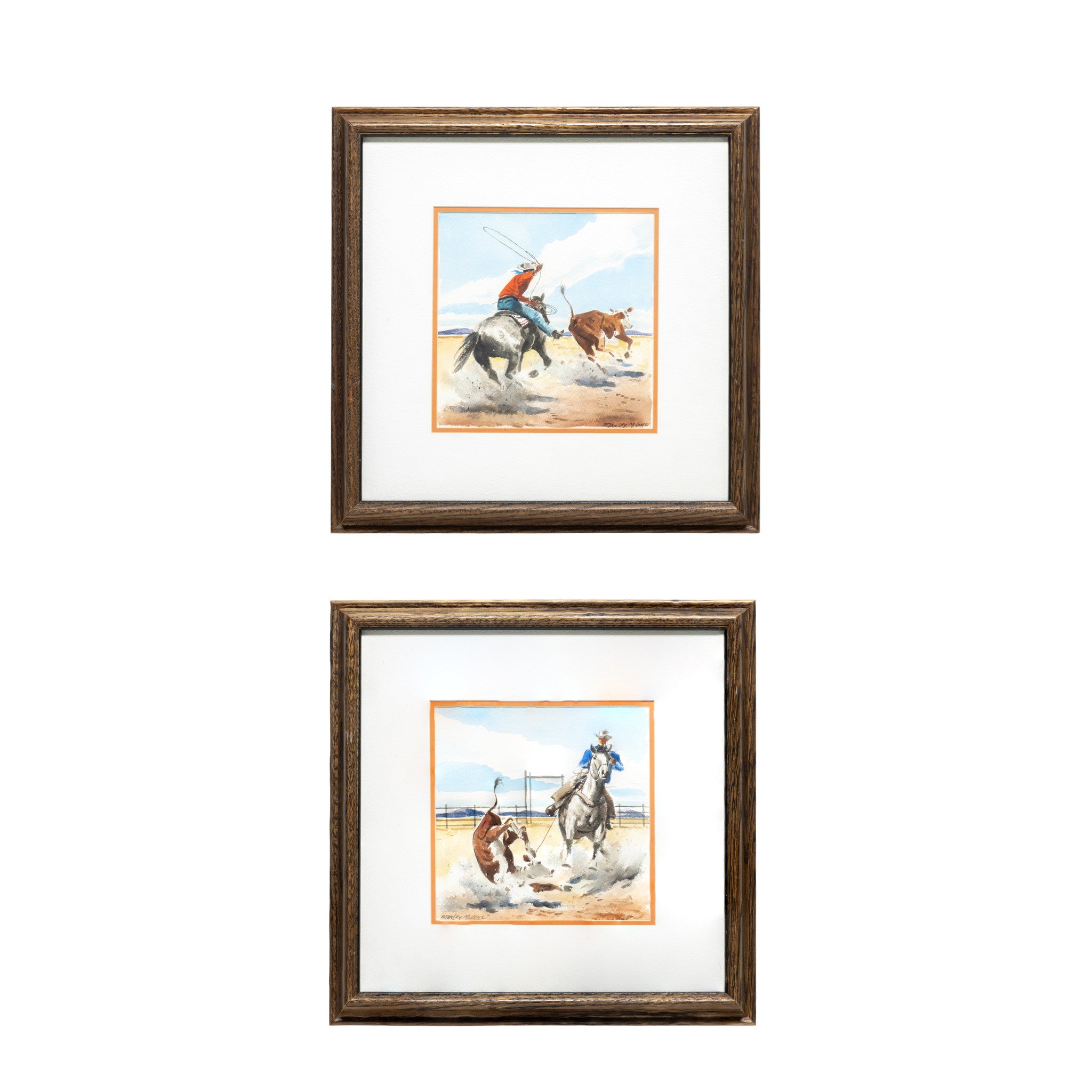 Calf Roping by Stanley Long, Fine Art, Painting, Western