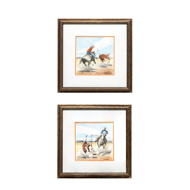 Calf Roping by Stanley Long, Fine Art, Painting, Western