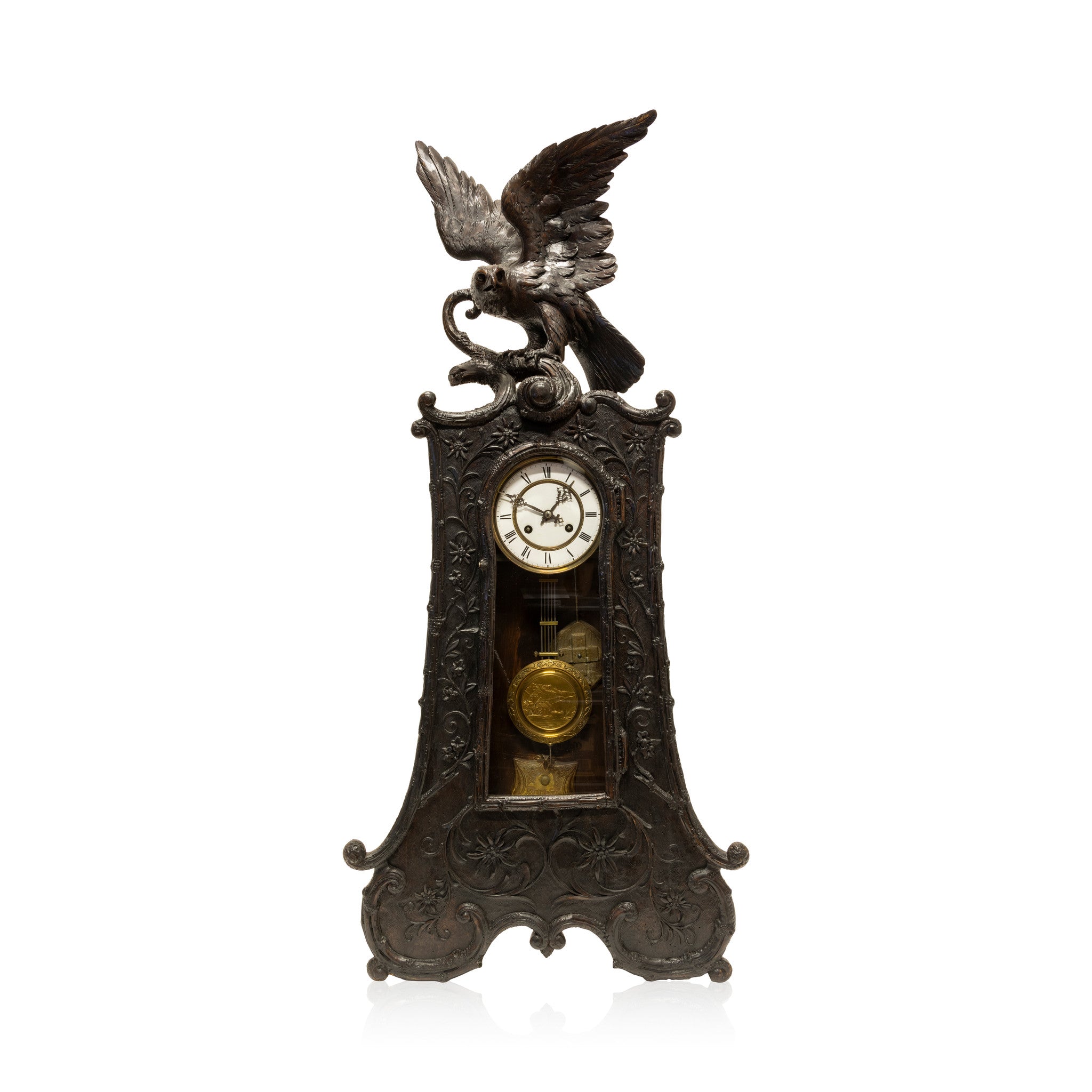 Black Forest Mantel Clock, Furnishings, Black Forest, Clock