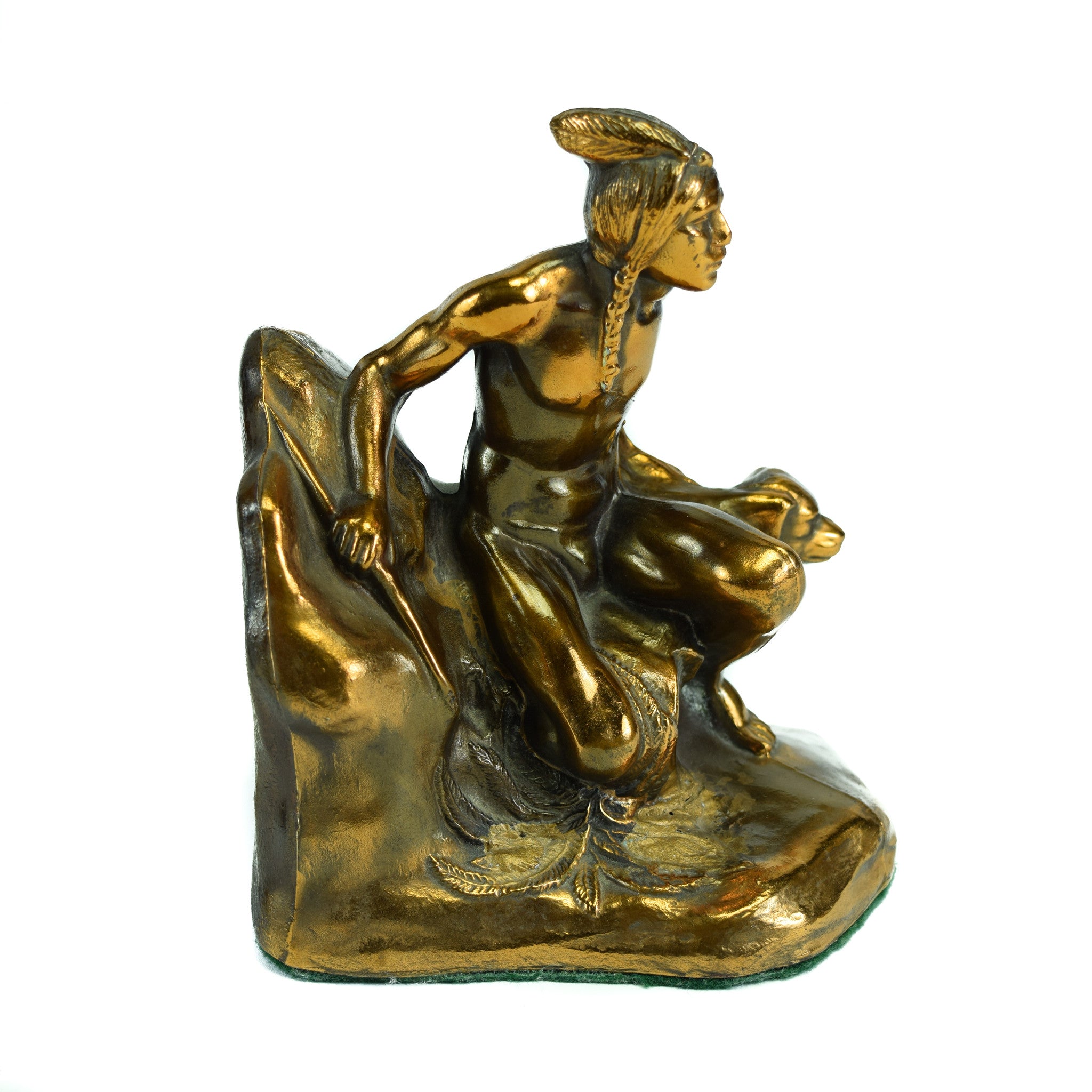 Indian Scout with Dog Bookends