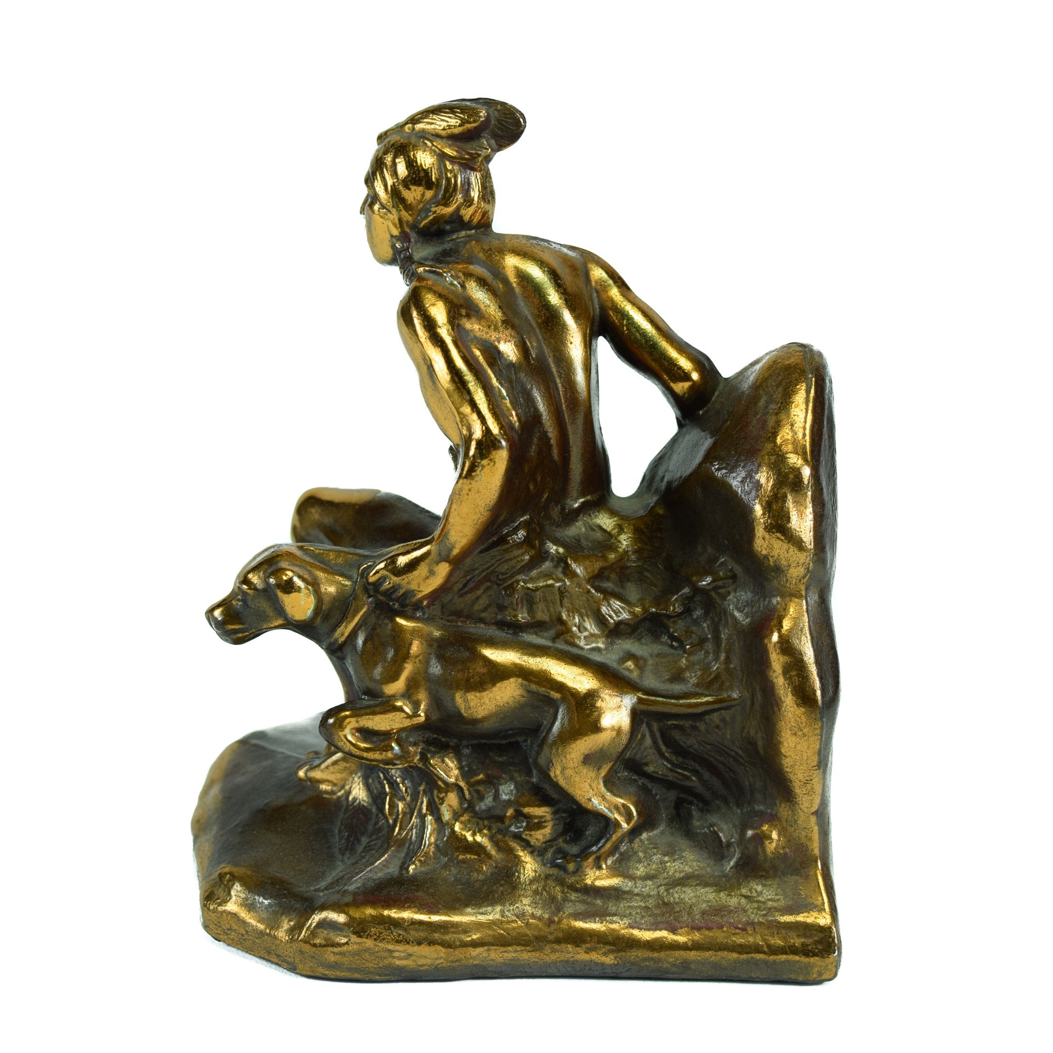 Indian Scout with Dog Bookends