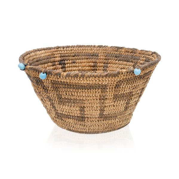 Pima Basketry Bowl, Native, Basketry, Vertical
