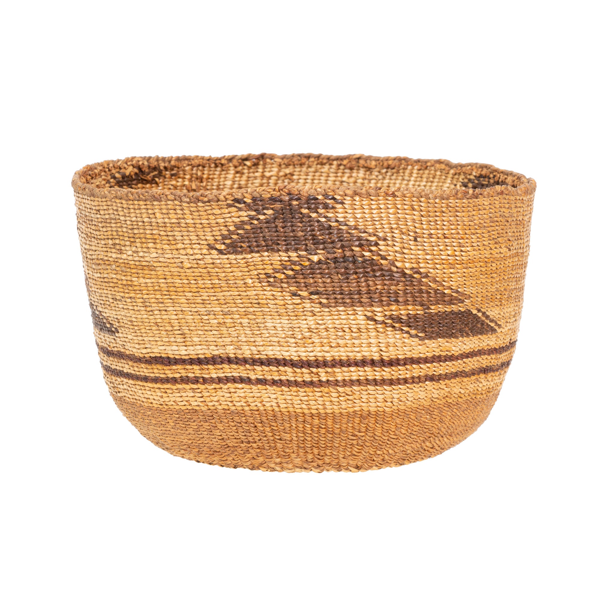 Klamath Hat Basket, Native, Basketry, Hat