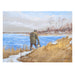"Hunting Ducks Around First Snowfall" by Michael Lonechild, Fine Art, Painting, Sporting