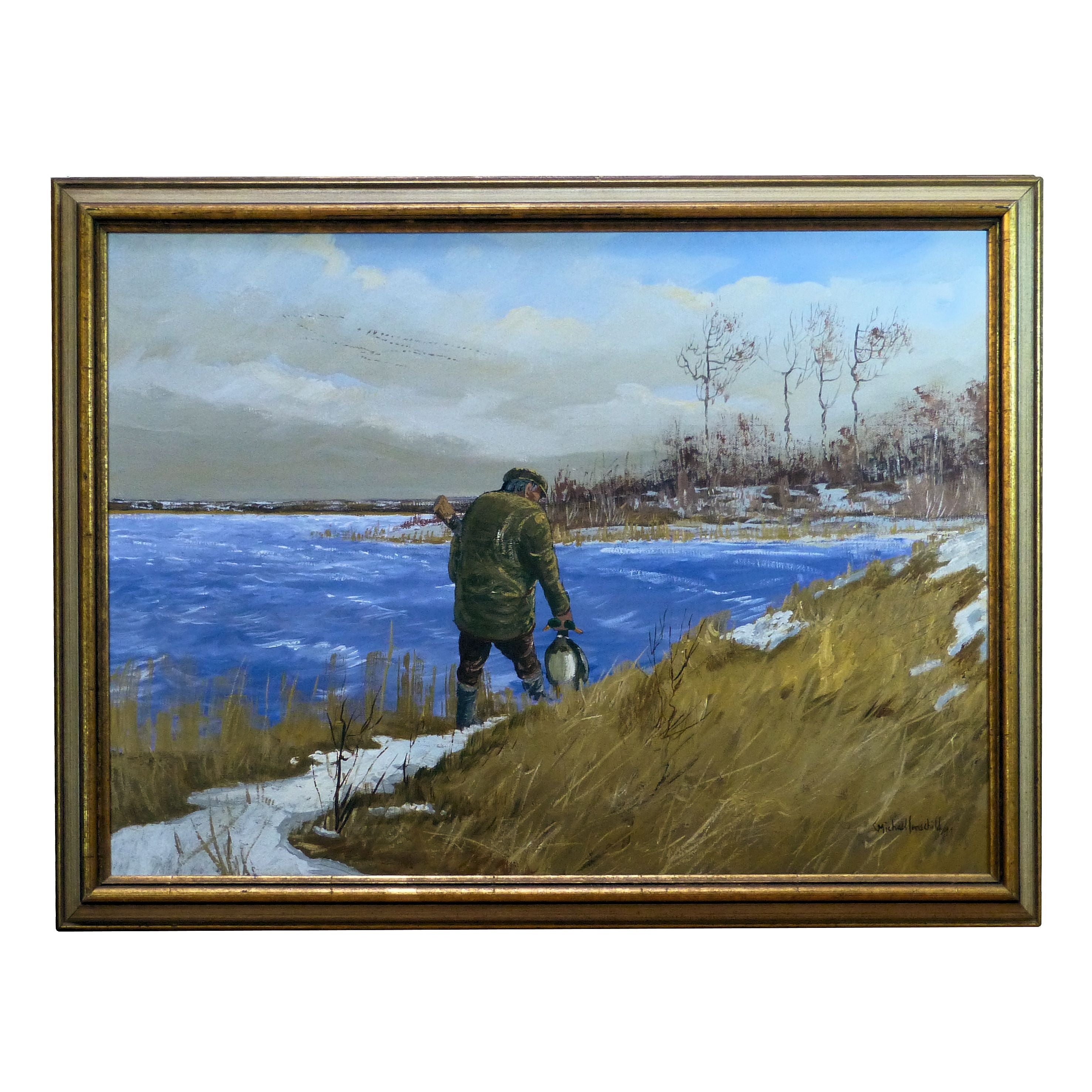 "Hunting Ducks Around First Snowfall" by Michael Lonechild