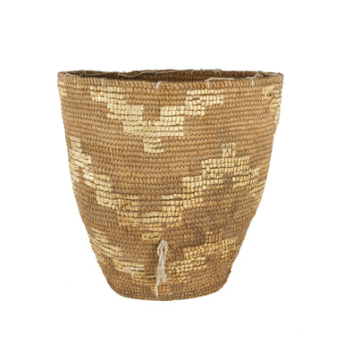 Partially Imbricated Klickitat Basket, Native, Basketry, Vertical