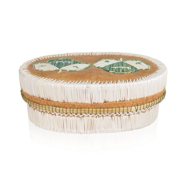Quilled Birch Bark Box, Native, Birch Bark, Containers