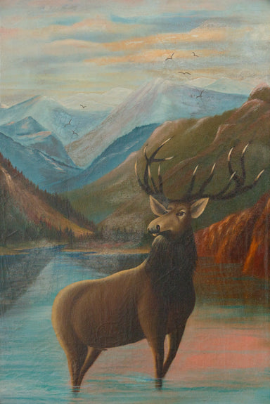 Cabin Art by Hanna Pickel, Fine Art, Painting, Wildlife