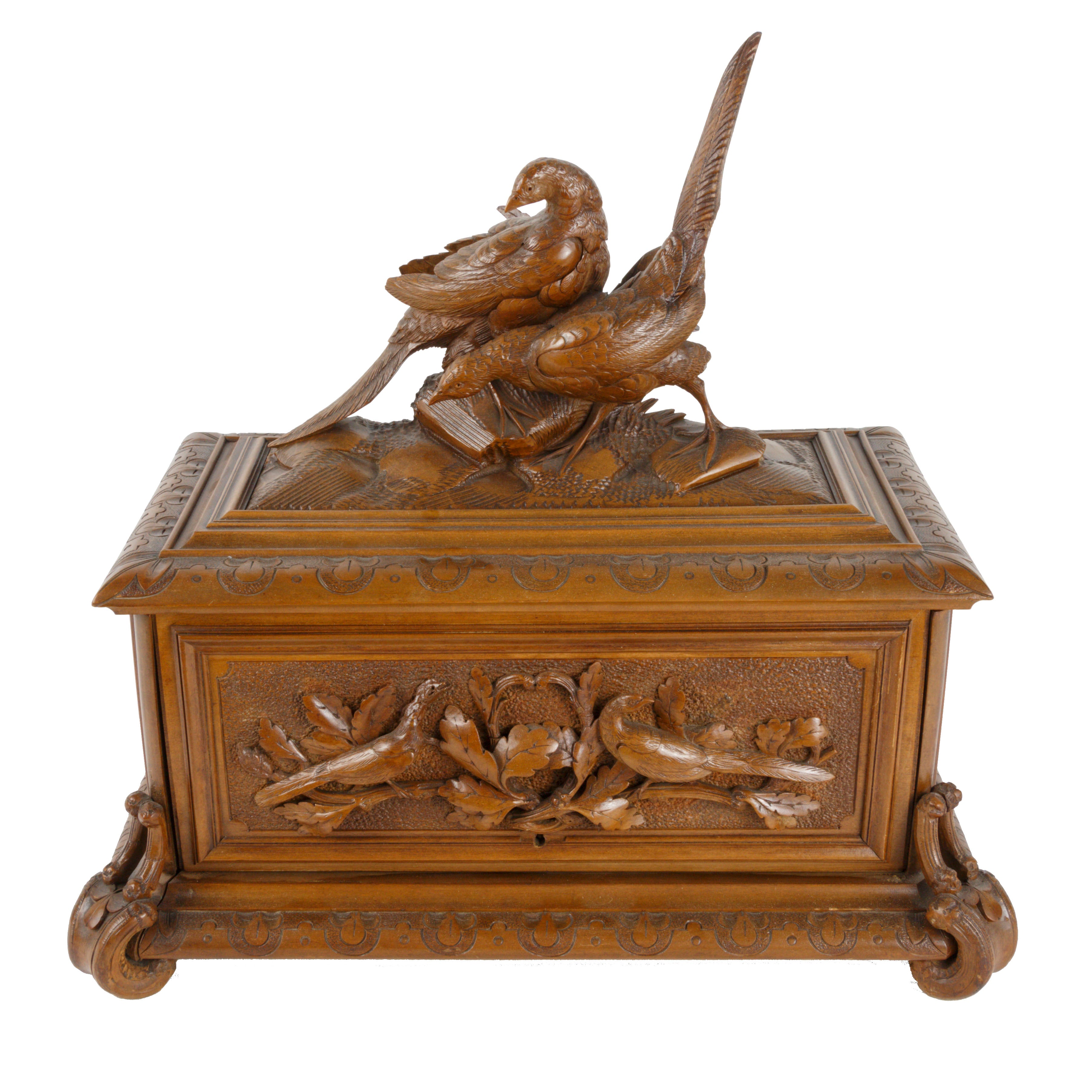 Black Forest Cigar Cabinet, Furnishings, Black Forest, Cigar Box