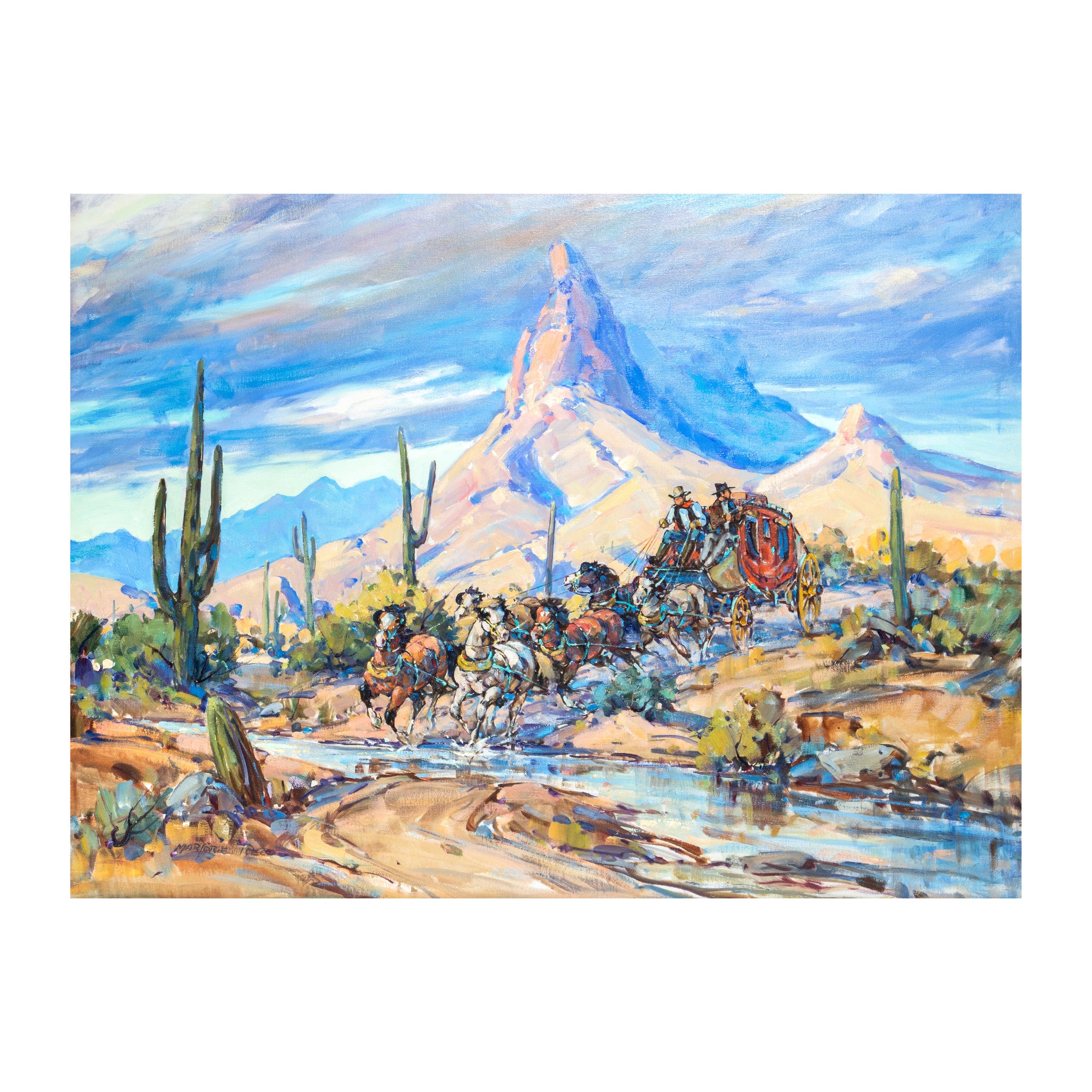 Through the Pugho Pass - Butterfield Trail by Marjorie Reed, Fine Art, Painting, Western