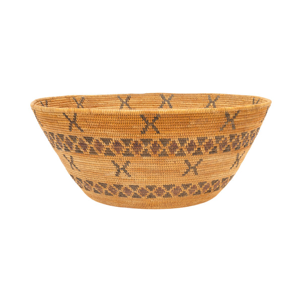 Yokuts Basketry Bowl, Native, Basketry, Vertical