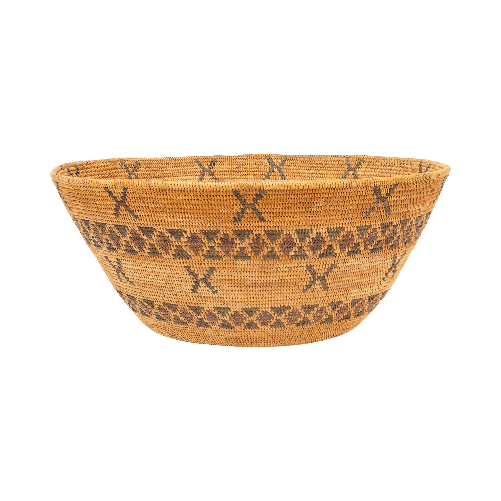 Yokuts Basketry Bowl, Native, Basketry, Vertical