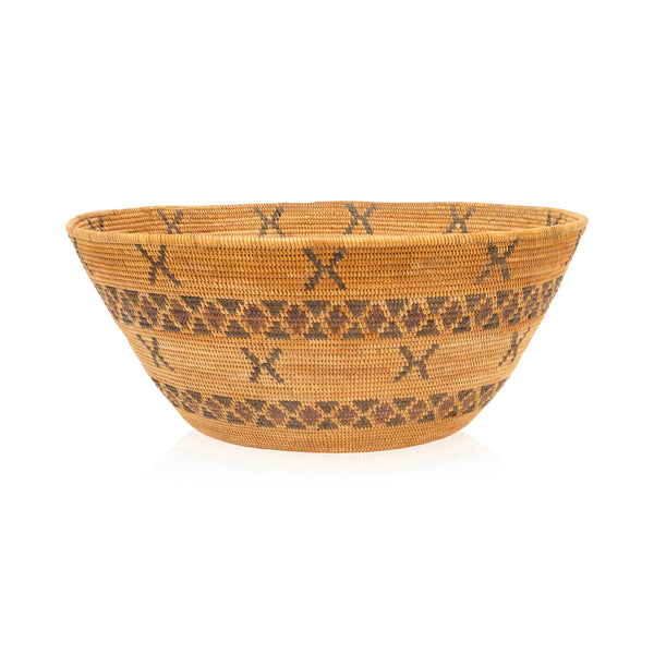 Yokut Basketry Bowl, Native, Basketry, Vertical