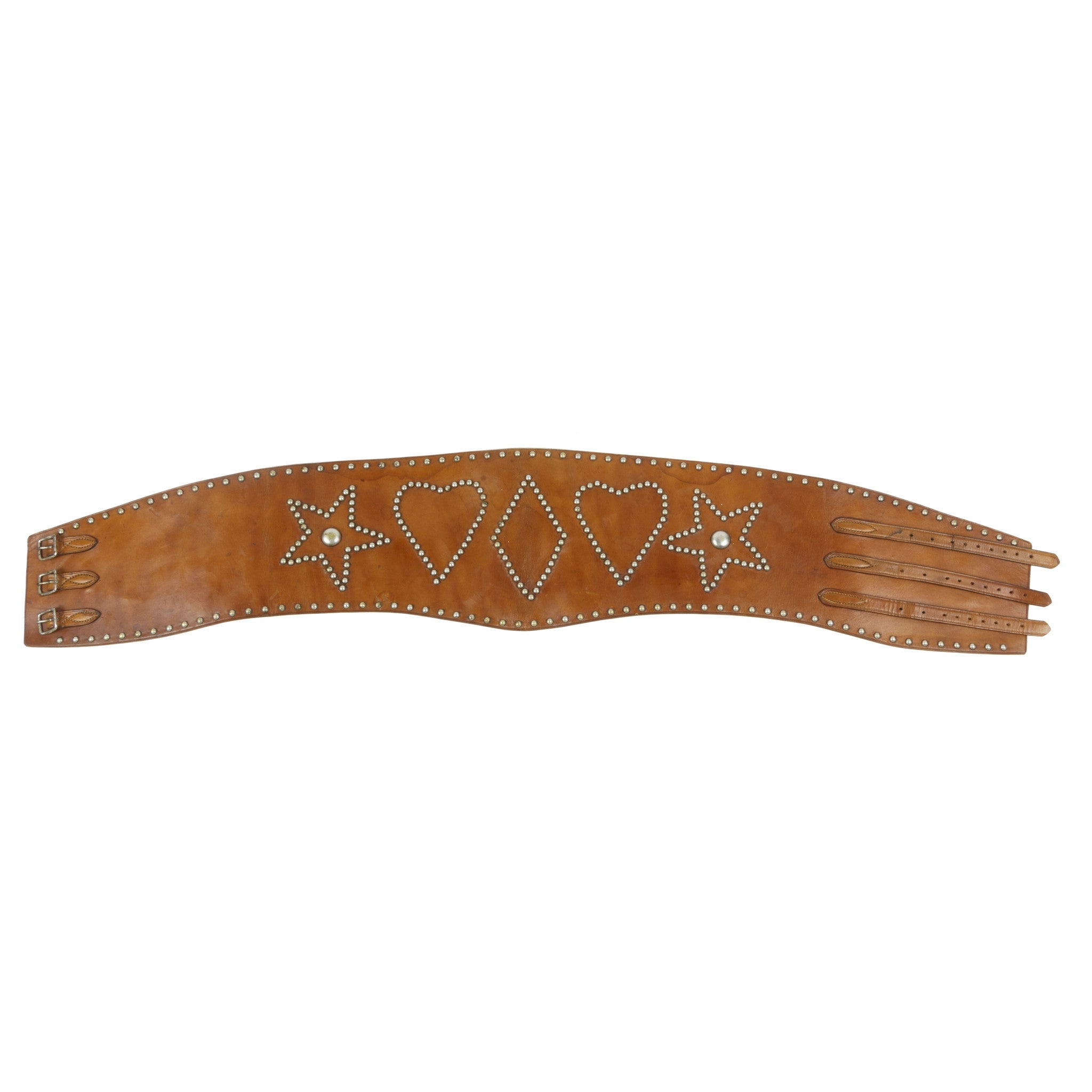 Bronc Belt with Hearts, Diamonds, and Stars, Western, Garment, Bronc Belt