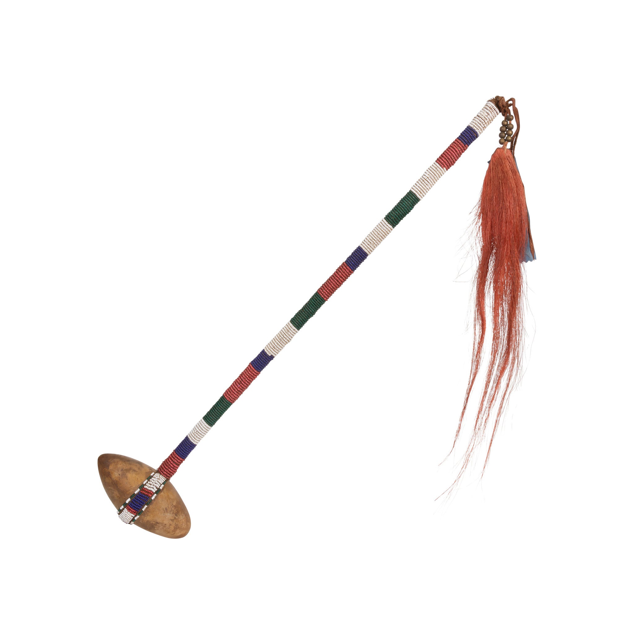Plains Beaded Stone Club, Native, Weapon, Club