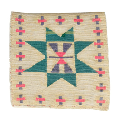 Nez Perce Corn Husk Flap Pouch, Native, Basketry, Corn Husk