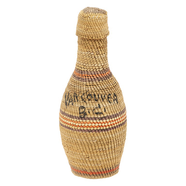 Makah Bottle Basket, Native, Basketry, Bottle Basket