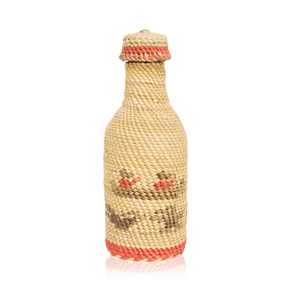 Makah Bottle Basket, Native, Basketry, Bottle Basket