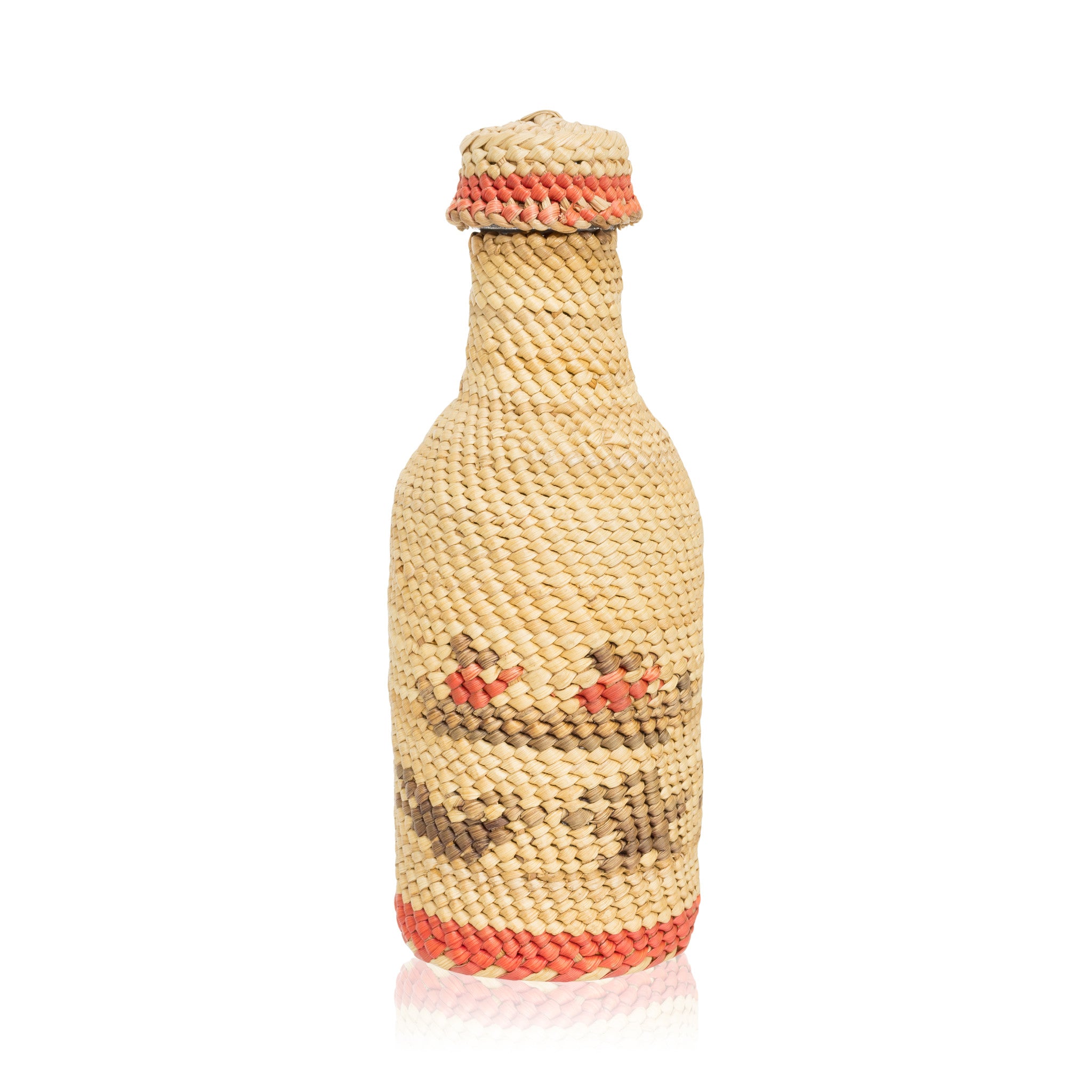 Makah Bottle Basket, Native, Basketry, Bottle Basket
