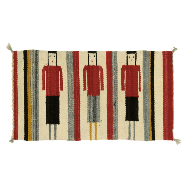 Navajo Three Figure Yei, Native, Weaving, Wall Hanging