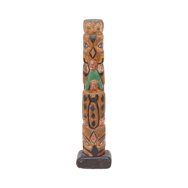 Tsimshian Three Figure Totem by Frederick Alexcee, Native, Carving, Totem Pole