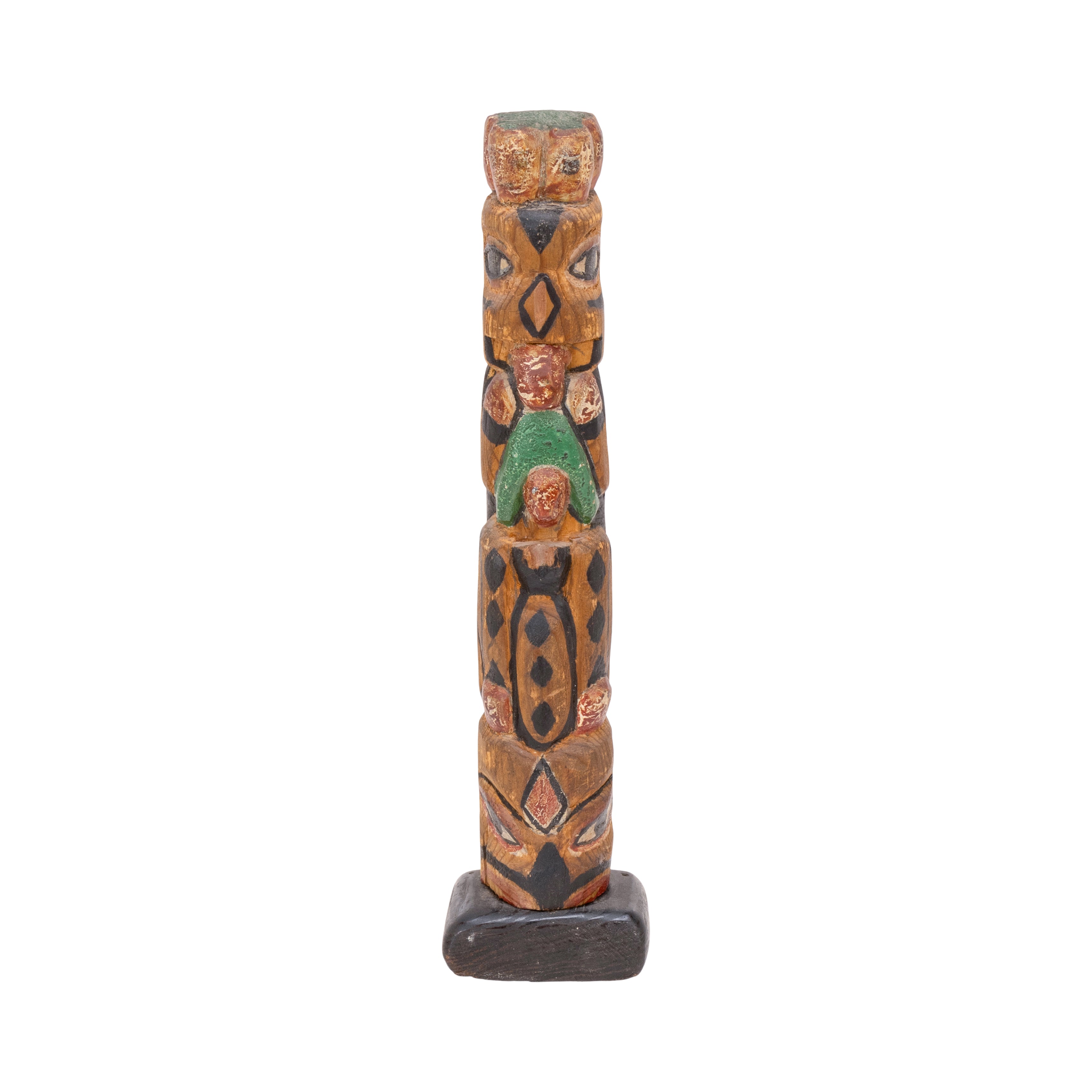 Tsimshian Three Figure Totem by Frederick Alexcee, Native, Carving, Totem Pole