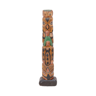Tsimshian Three Figure Totem by Frederick Alexcee, Native, Carving, Totem Pole