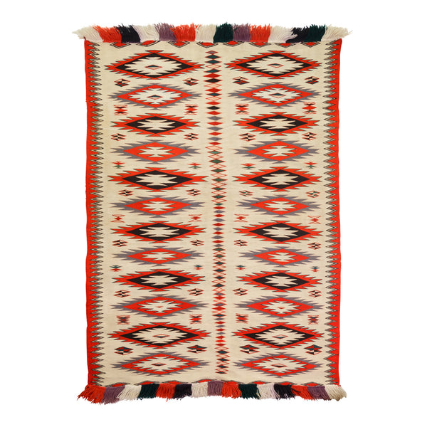 Germantown White Dazzler, Native, Weaving, Blanket