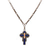 Lapis and Sterling Cross Necklace