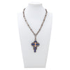 Lapis and Sterling Cross Necklace
