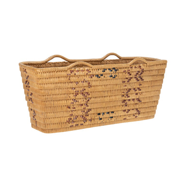 Salish Basket, Native, Basketry, Vertical