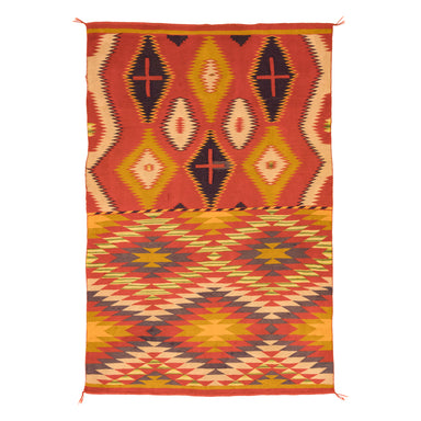 Germantown Double Saddle, Native, Weaving, Double Saddle Blanket