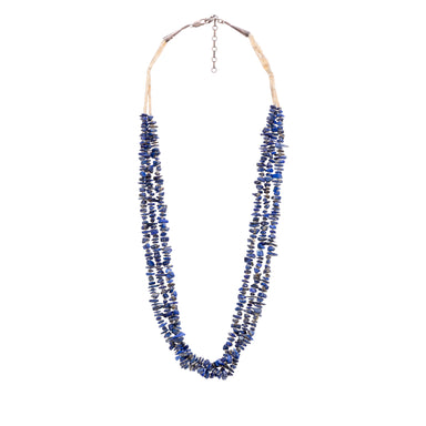 Lapis Beaded Necklace, Jewelry, Necklace, Native