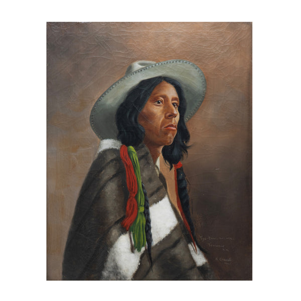 "Tze-Paw-Ni-Wai, Tesque, NM" by Richard Ernesti, Fine Art, Painting, Native American