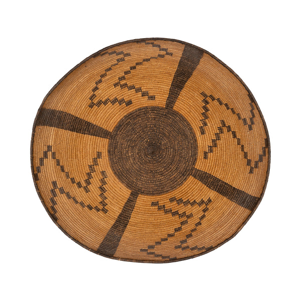 Large Pima Basket, Native, Basketry, Vertical