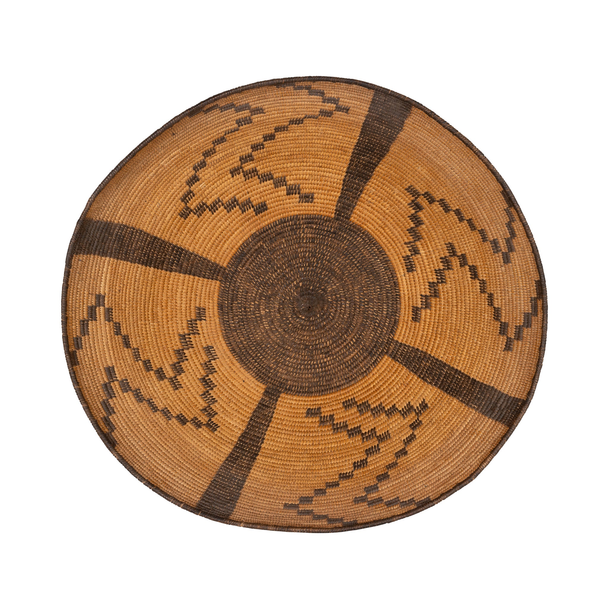 Large Pima Basket, Native, Basketry, Vertical